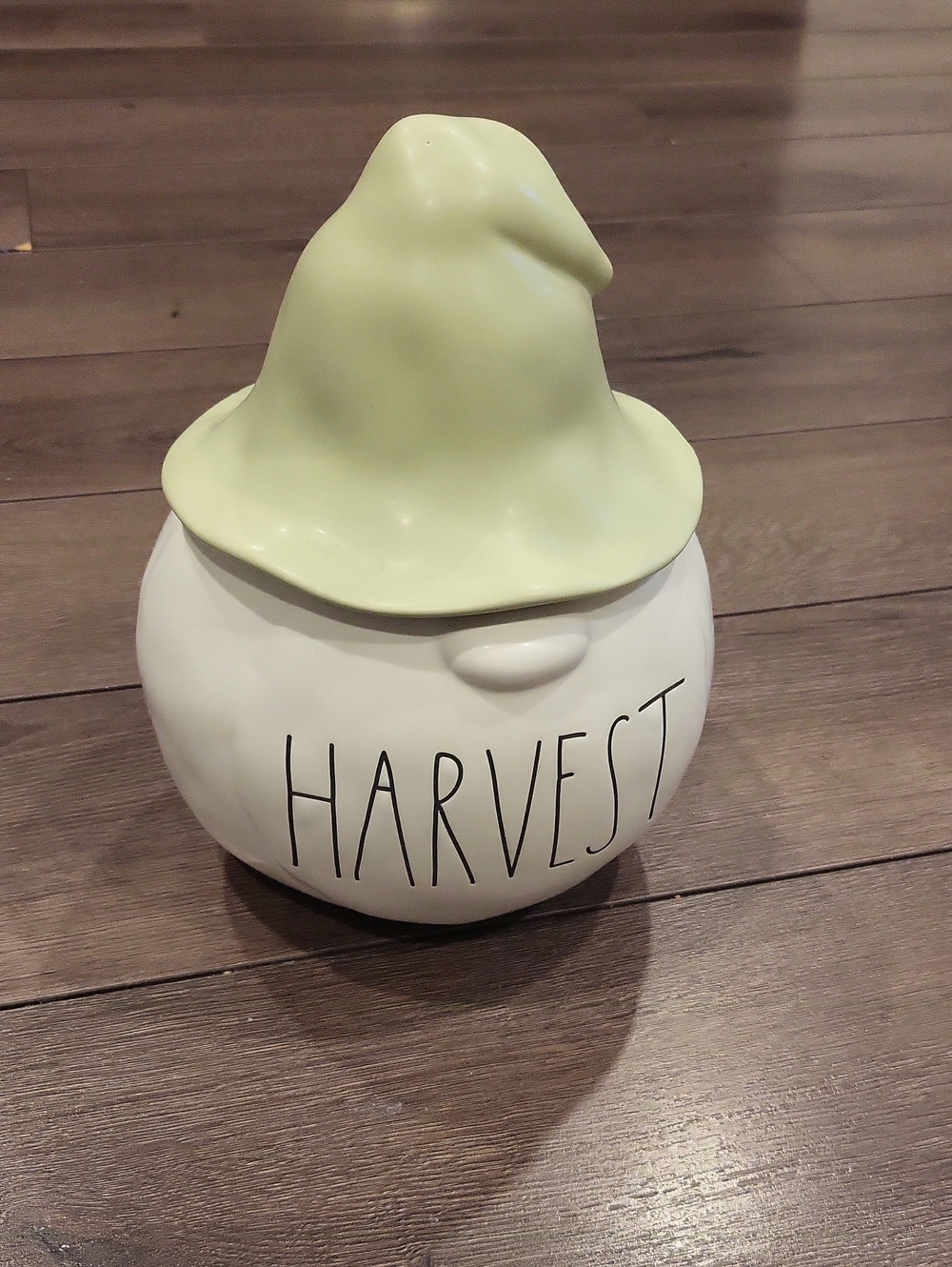 Rae Dunn Harvest Ceramic Jar - White and Light Green
